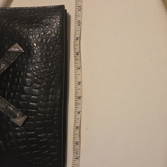 PRUNE Black Crocodile Embossed Clutch. - Picture 6 of 7